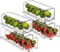 Sorbus 2 Pack Narrow Fridge Drawers - Clear Stackable Pull Out Refrigerator Organizer Bins